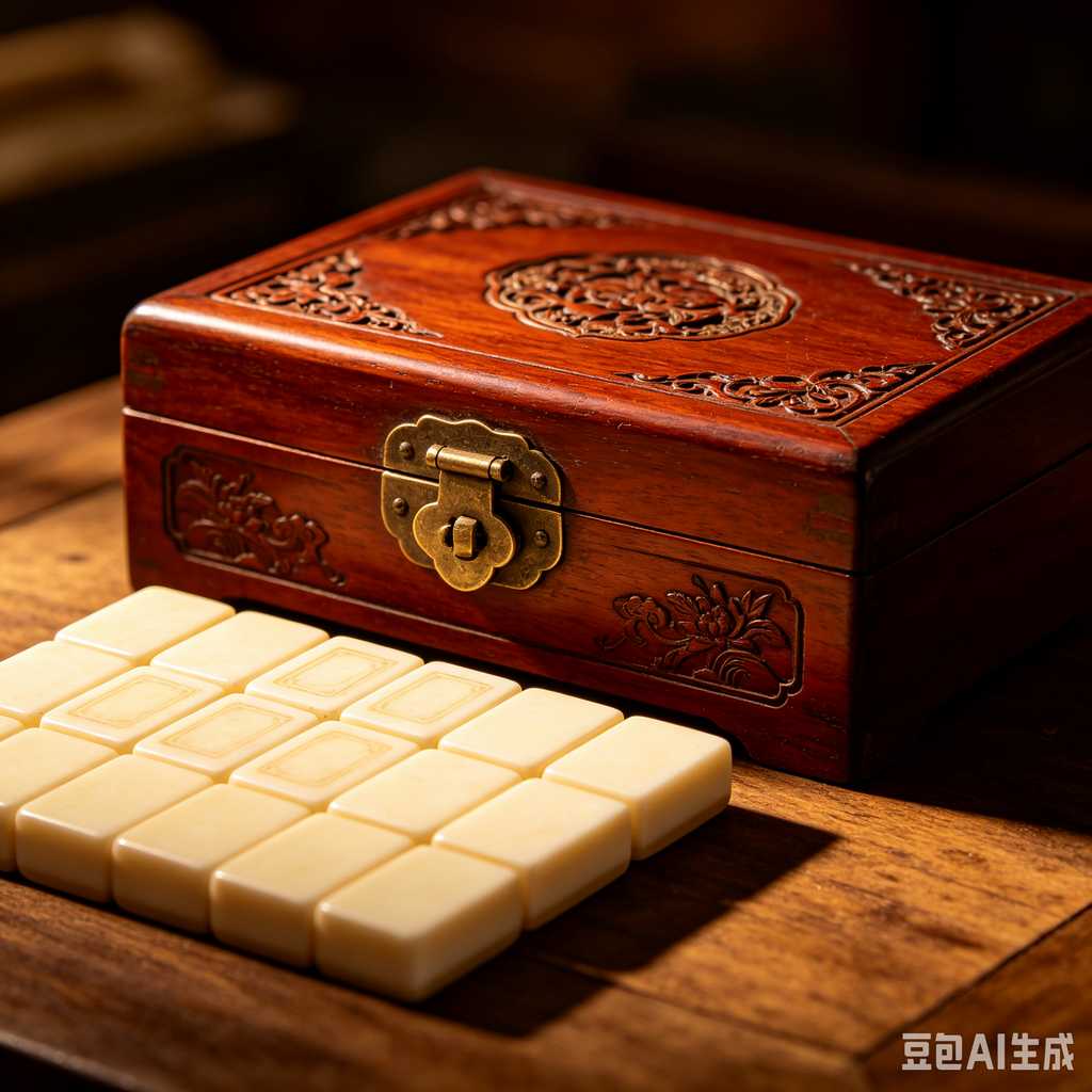 vintage style mahjong set